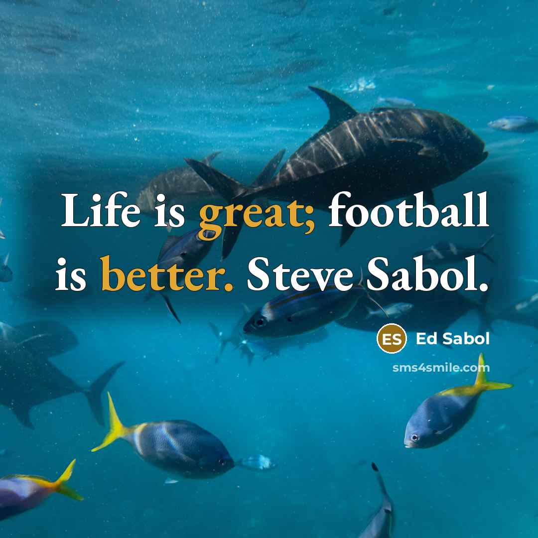 “Life is great; football is better. Steve Sabol.…” quote by Ed Sabol