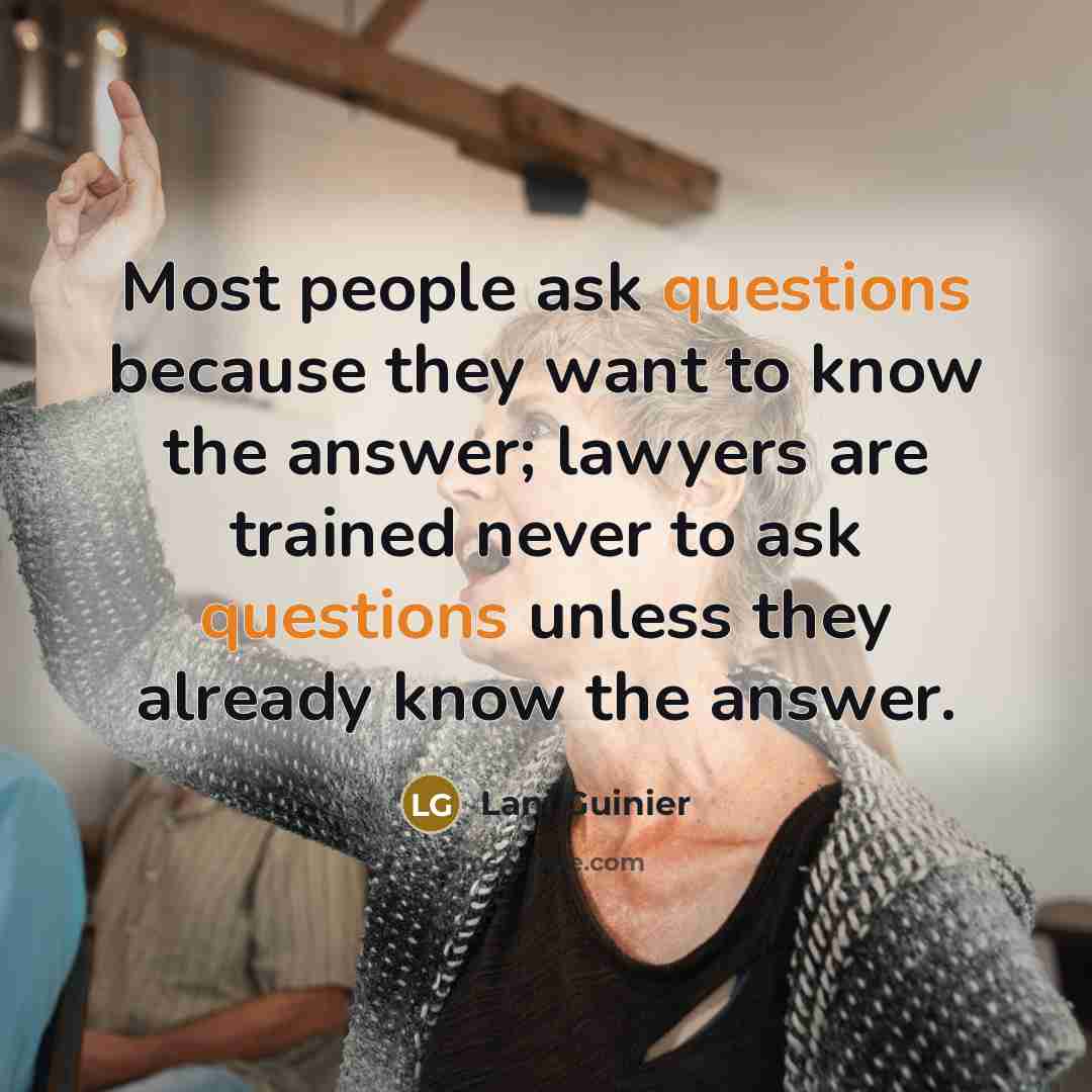 “Most people ask questions because they want to know the…” quote by Lani Guinier