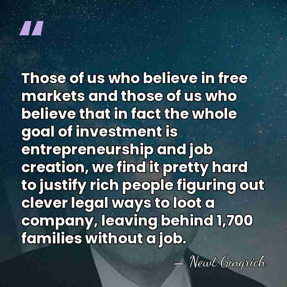 Those of us who believe in free markets and those of us&hellip; - Newt Gingrich