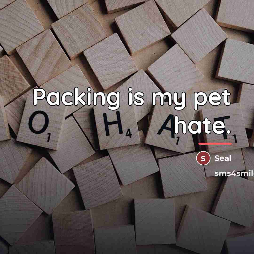 “Packing is my pet hate.…” quote by Seal