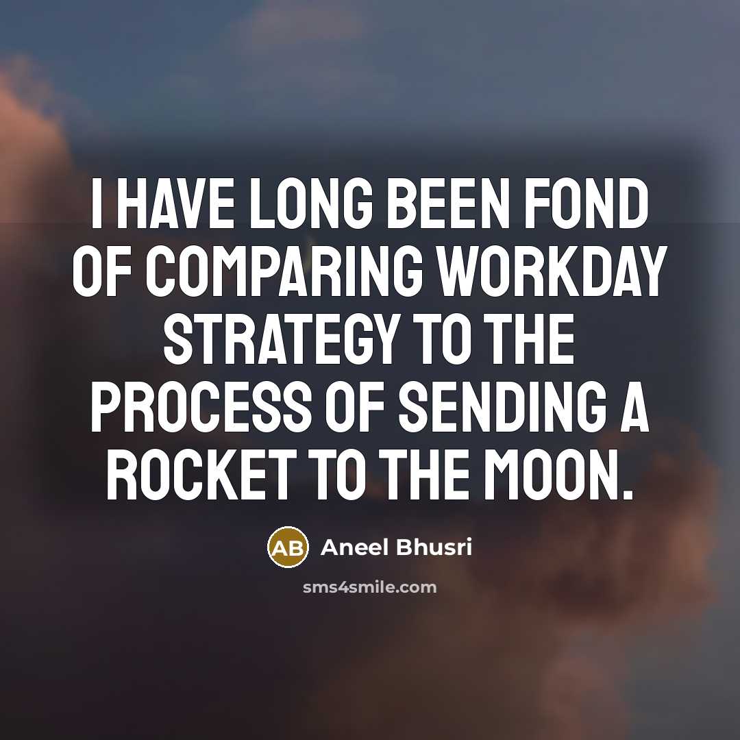“I have long been fond of comparing Workday strategy to…” quote by Aneel Bhusri