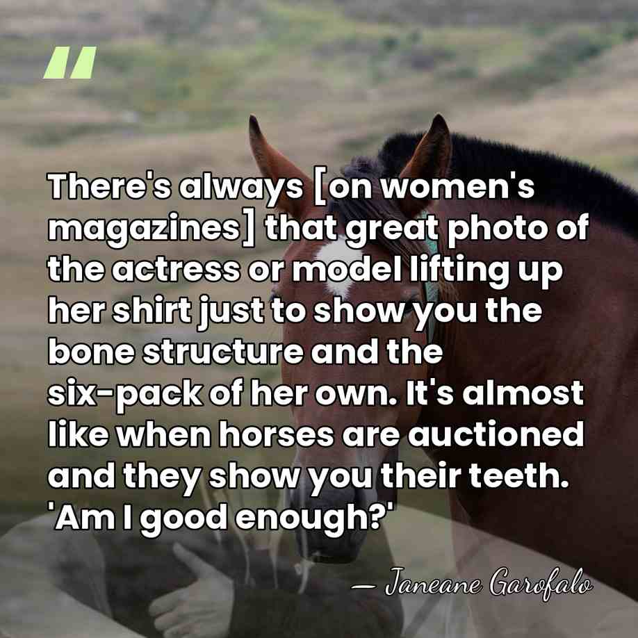 There's always [on women's magazines] that great photo of the actress or&hellip; - Janeane Garofalo
