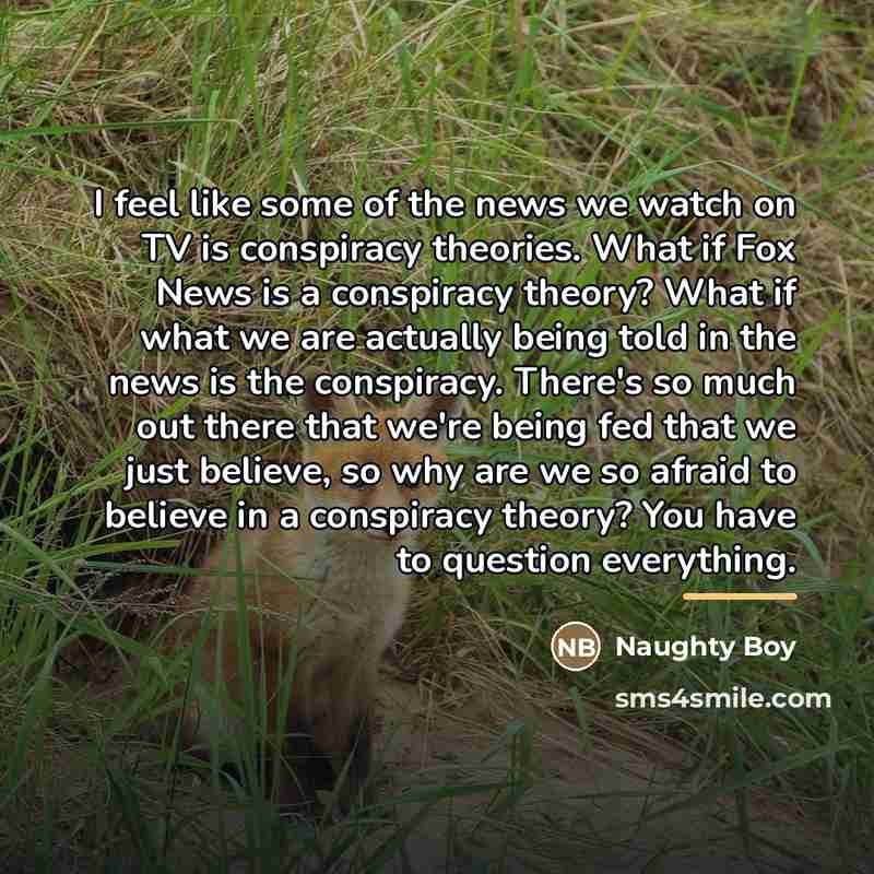 “I feel like some of the news we watch on…” quote by Naughty Boy