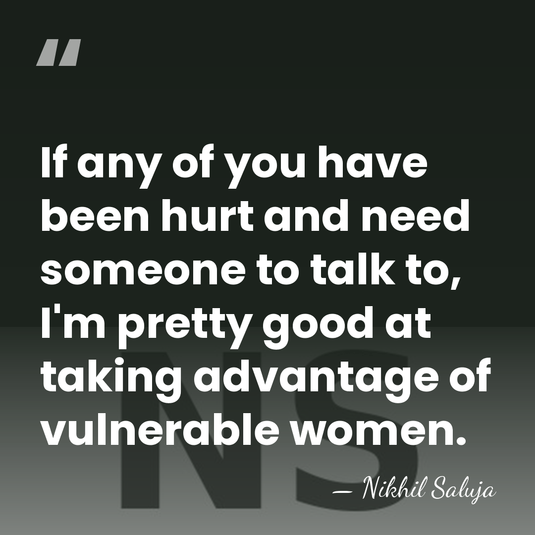If any of you have been hurt and need someone to talk&hellip; - Nikhil Saluja