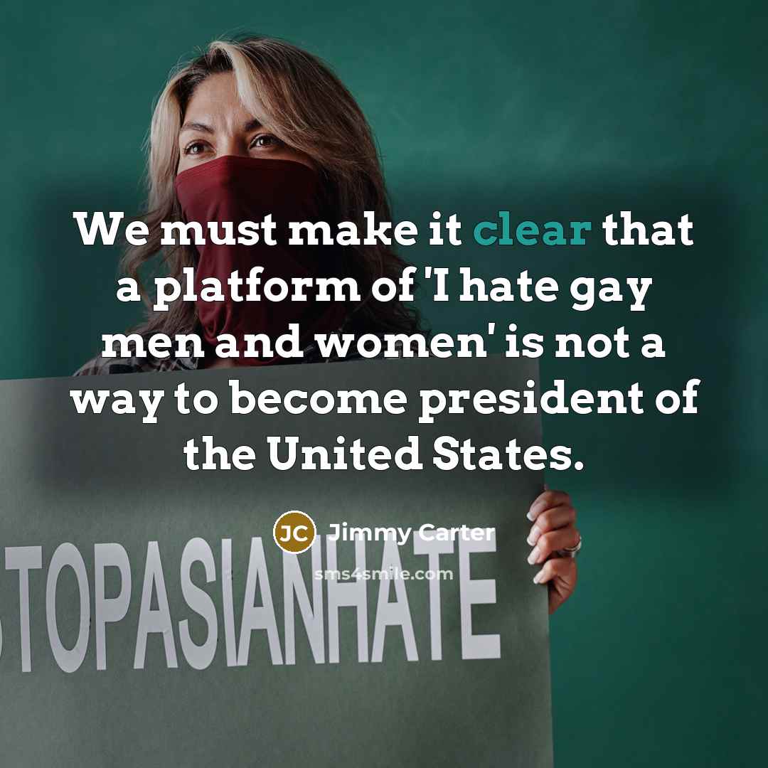 “We must make it clear that a platform of 'I…” quote by Jimmy Carter