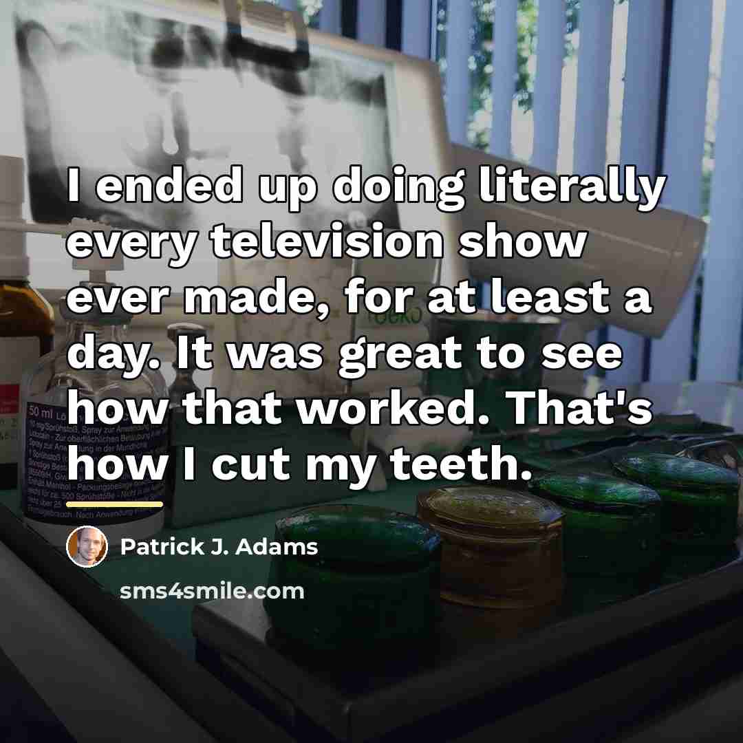 “I ended up doing literally every television show ever made,…” quote by Patrick J. Adams