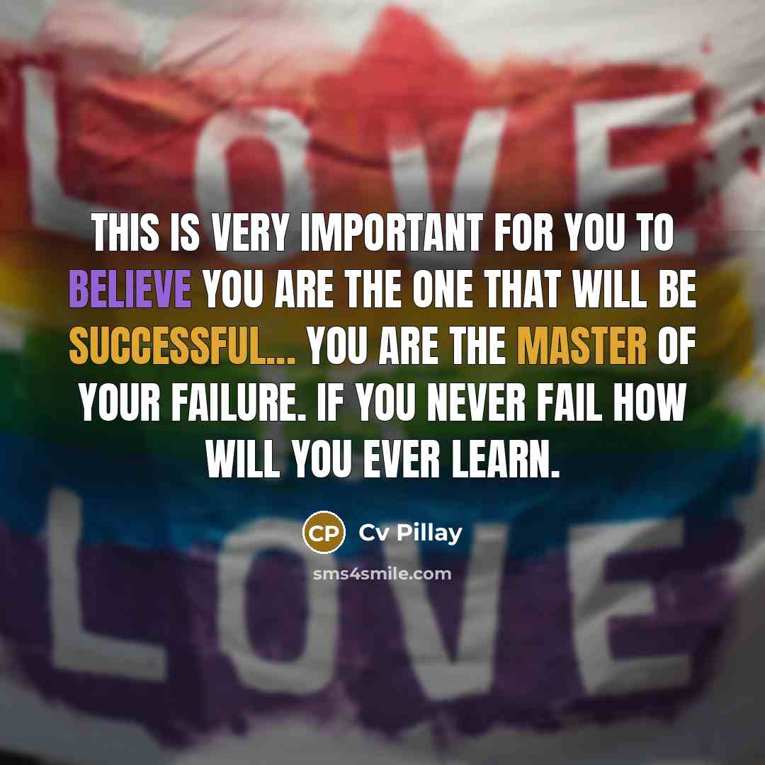 “This is very important for you to believe you are…” quote by Cv Pillay
