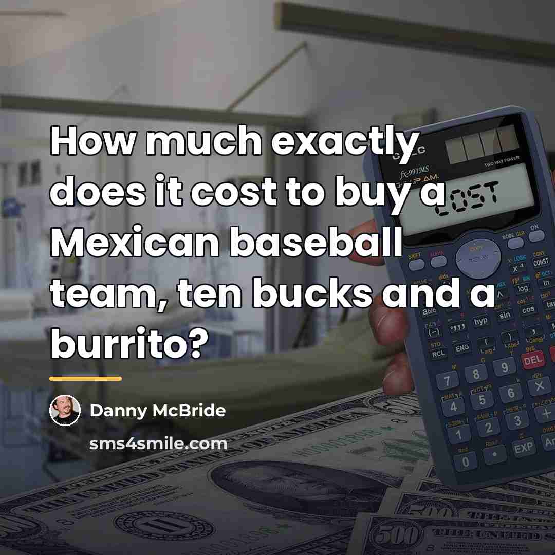“How much exactly does it cost to buy a Mexican…” quote by Danny Mcbride