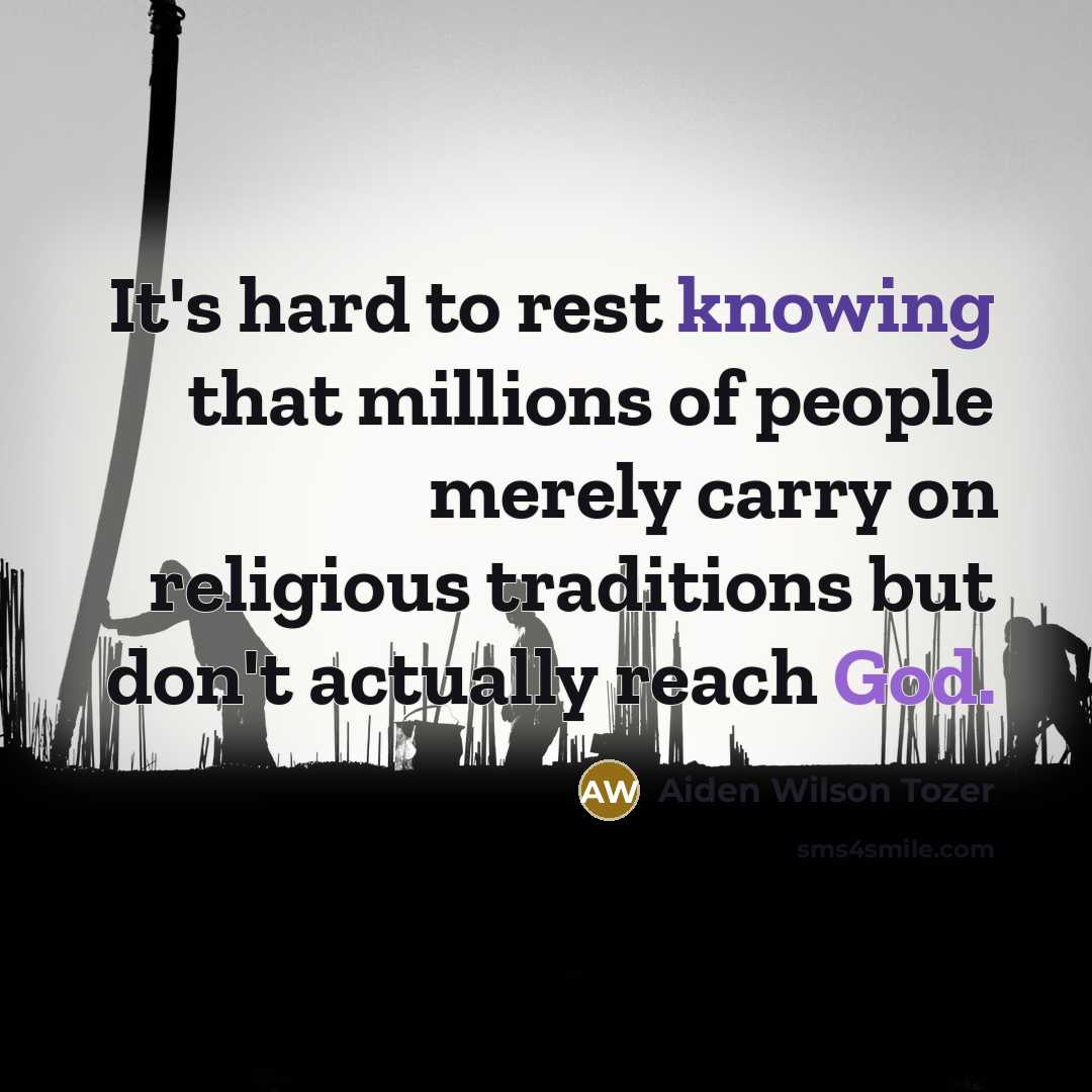“It's hard to rest knowing that millions of people merely…” quote by Aiden Wilson Tozer