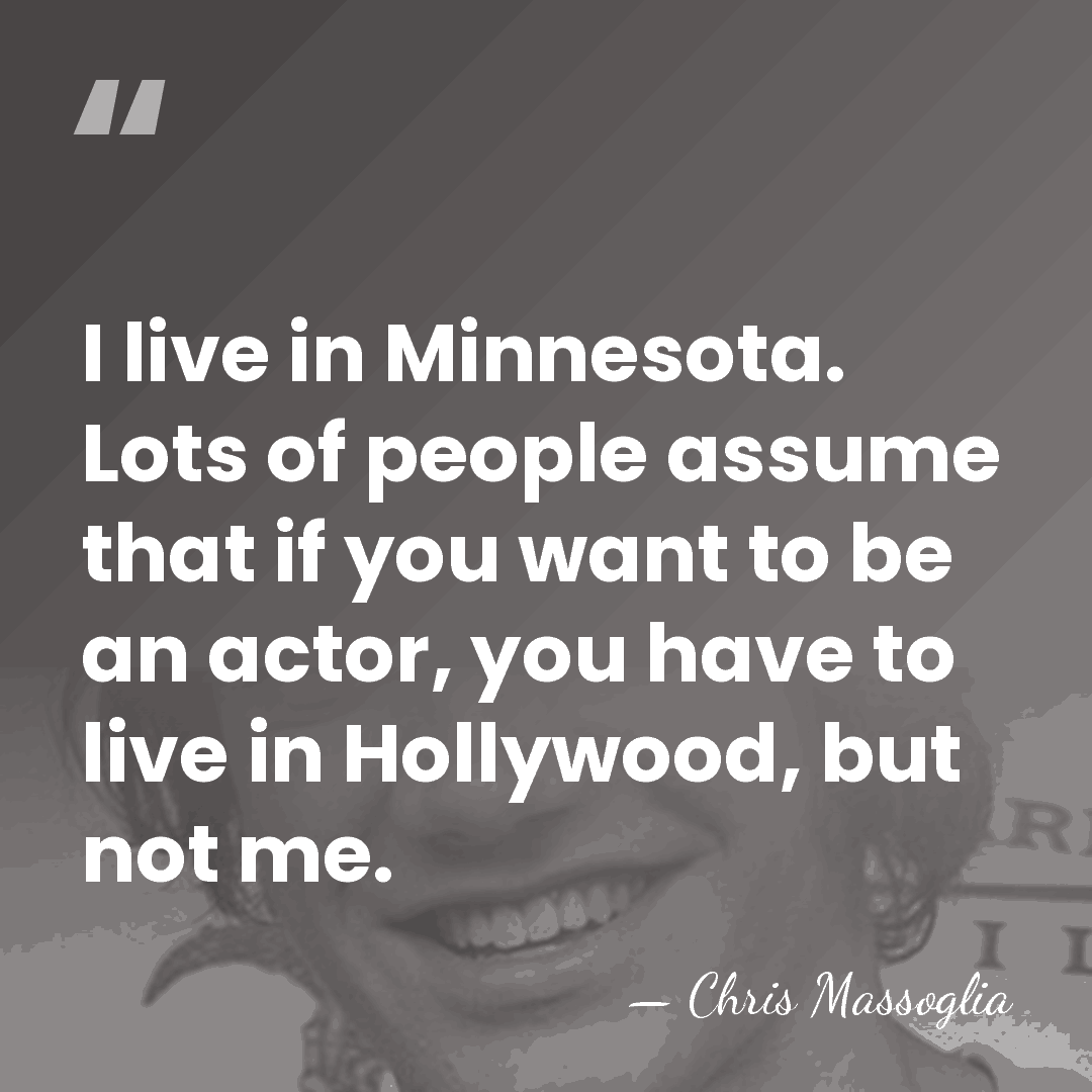 I live in Minnesota. Lots of people assume that if you want&hellip; - Chris Massoglia