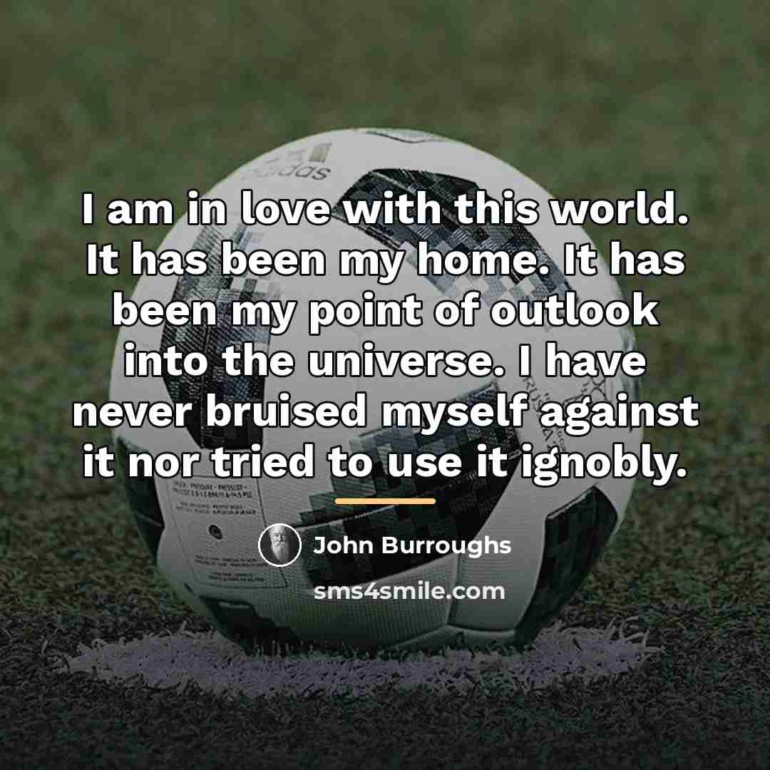 “I am in love with this world. It has been…” quote by John Burroughs