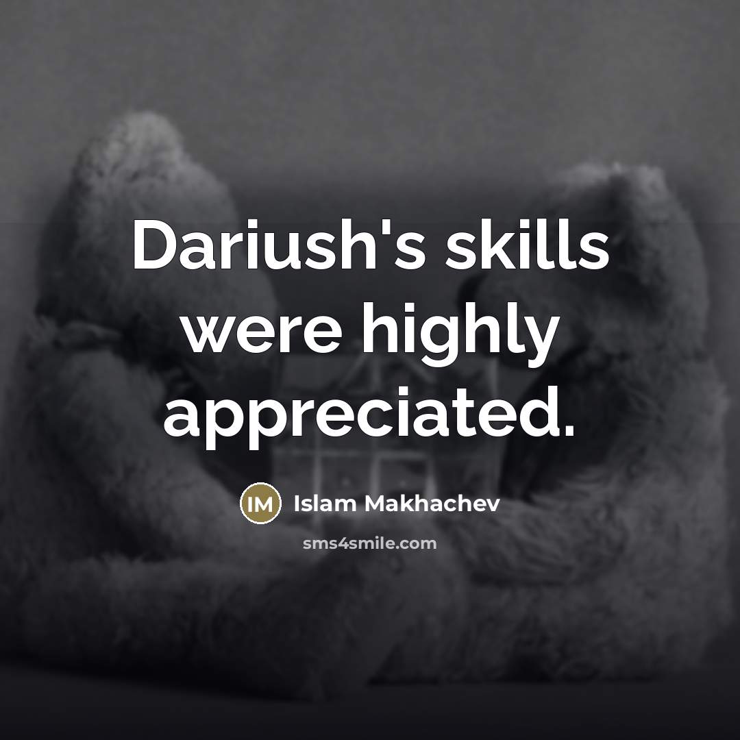 “Dariush's skills were highly appreciated.…” quote by Islam Makhachev