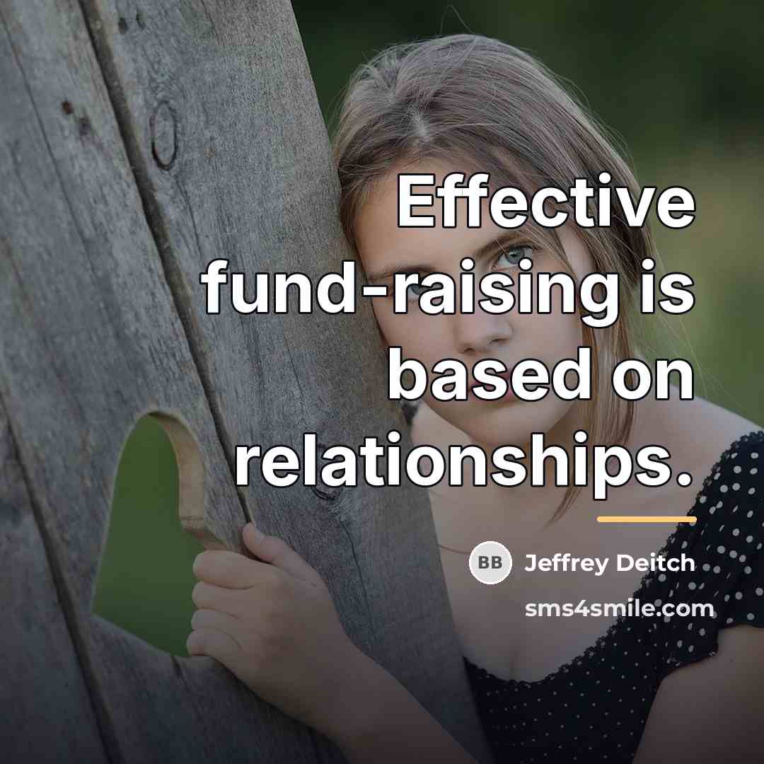 “Effective fund-raising is based on relationships.…” quote by Jeffrey Deitch