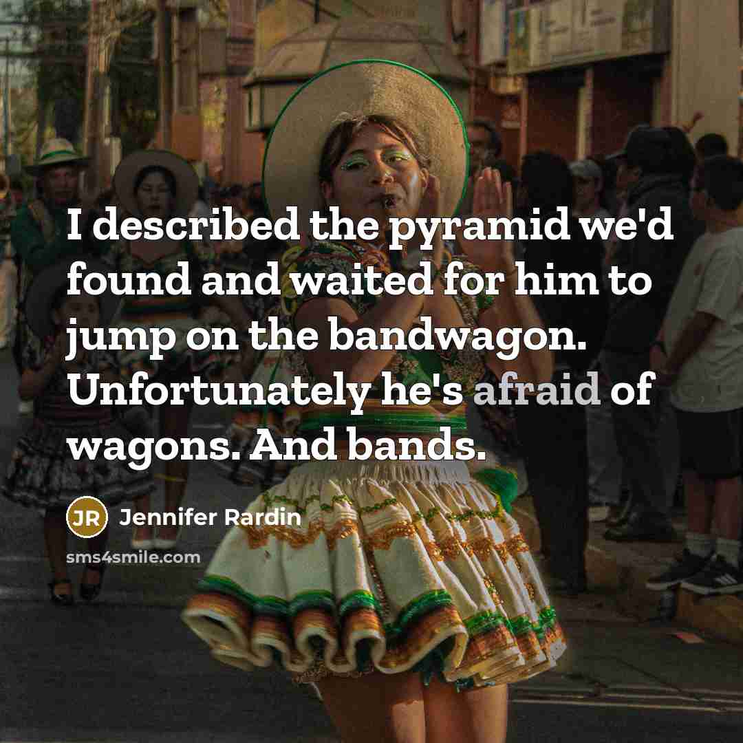 “I described the pyramid we'd found and waited for him…” quote by Jennifer Rardin