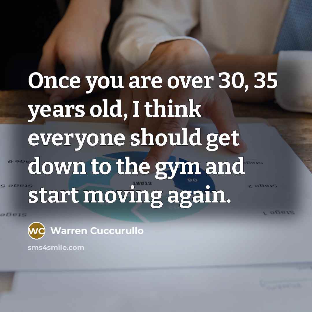 “Once you are over 30, 35 years old, I think…” quote by Warren Cuccurullo