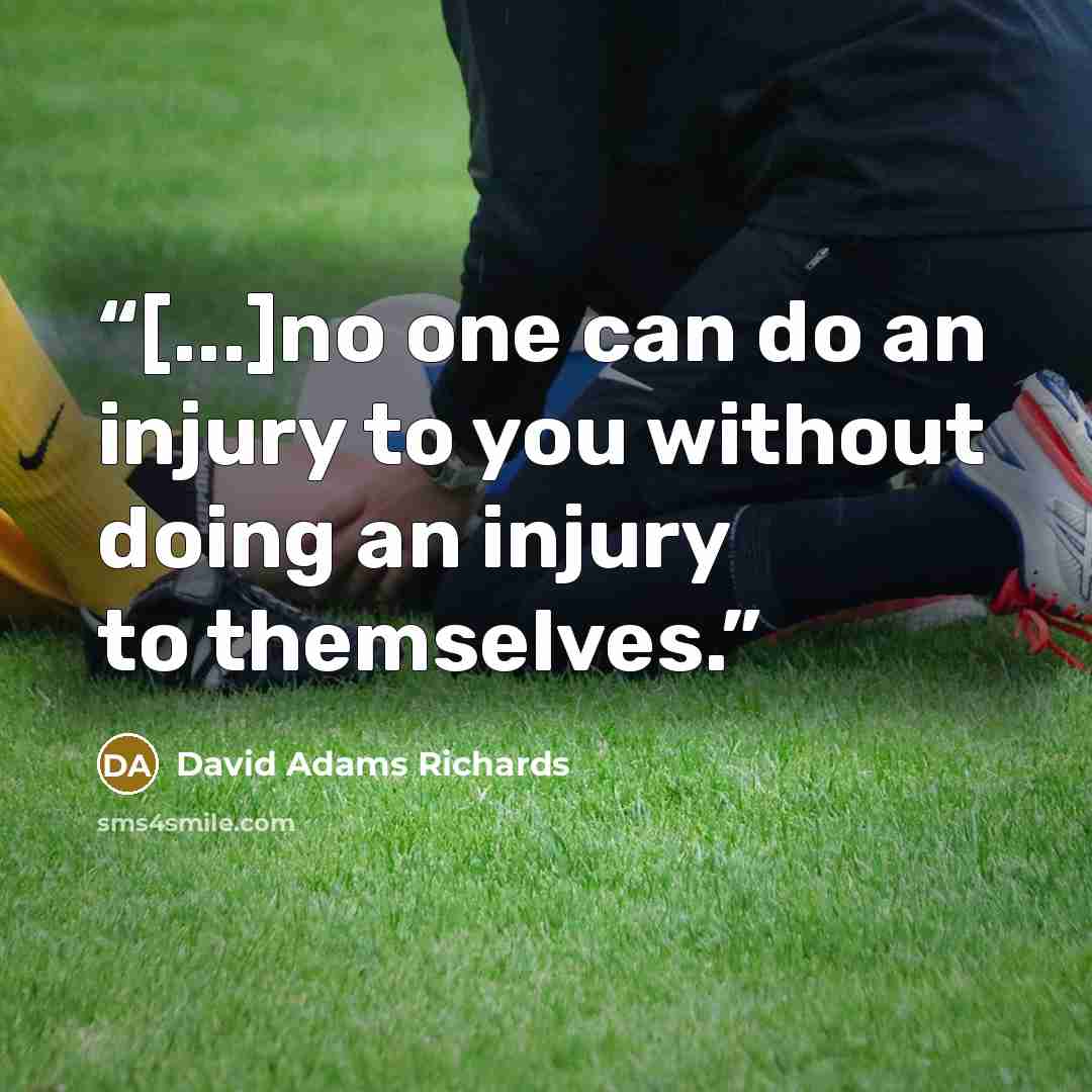 “[...]no one can do an injury to you without doing an injury to themselves.” quote by David Adams Richards