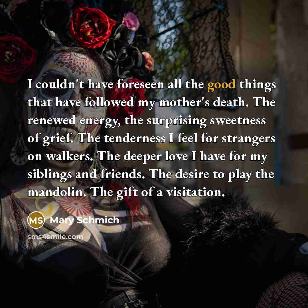 “I couldn't have foreseen all the good things that have…” quote by Mary Schmich