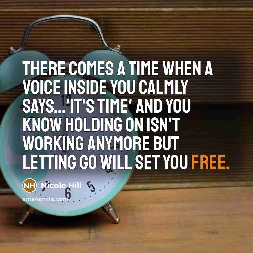 “There comes a time when a voice inside you calmly…” quote by Nicole Hill
