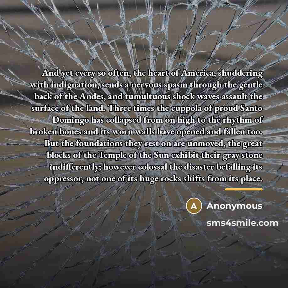 “And yet every so often, the heart of America, shuddering…” quote by Anonymous