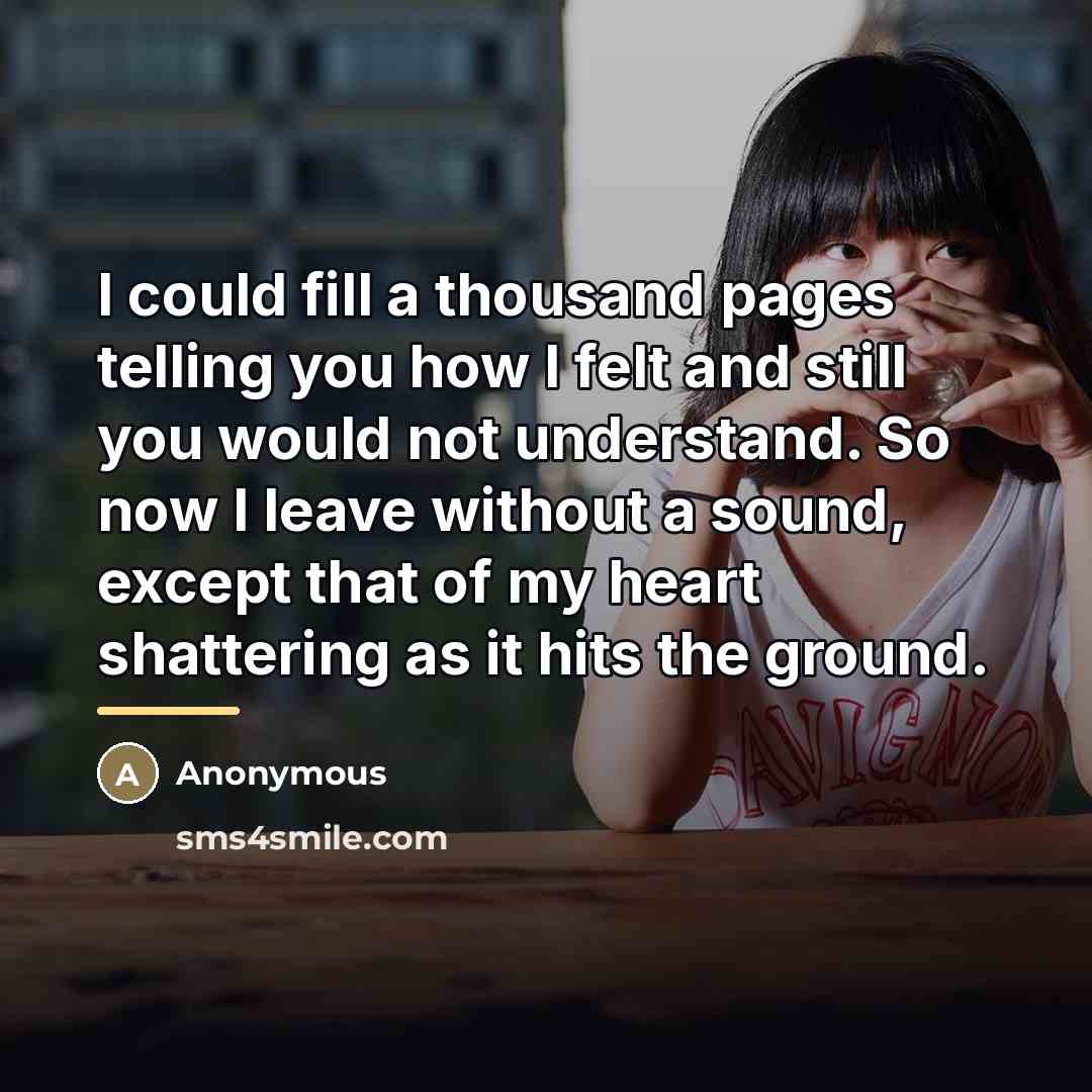 “I could fill a thousand pages telling you how I…” quote by Anonymous