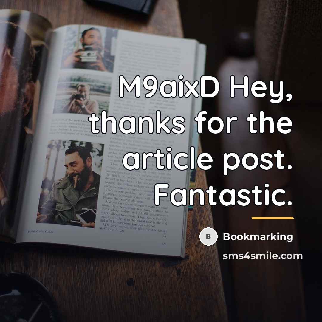 “M9aixD Hey, thanks for the article post. Fantastic.…” quote by Bookmarking