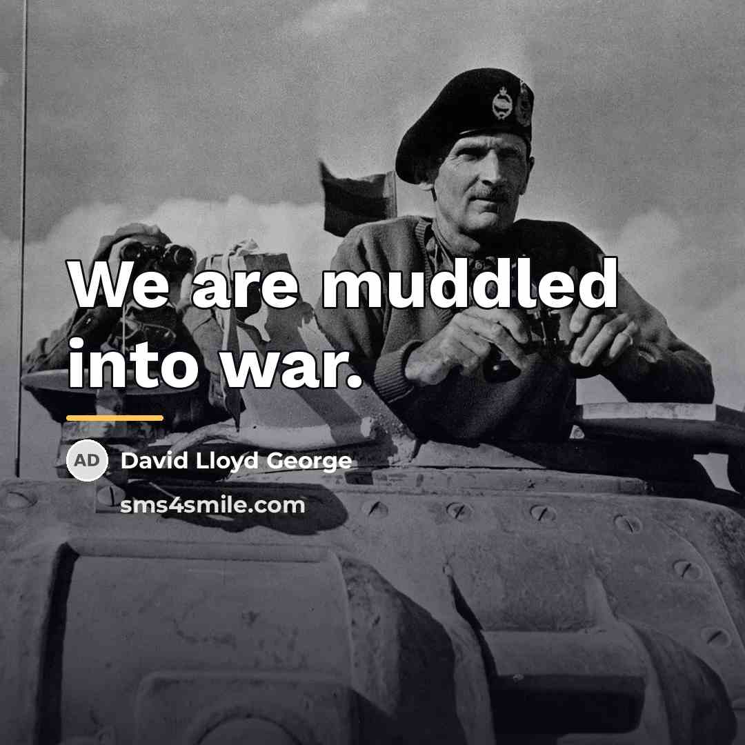 “We are muddled into war.…” quote by David Lloyd George