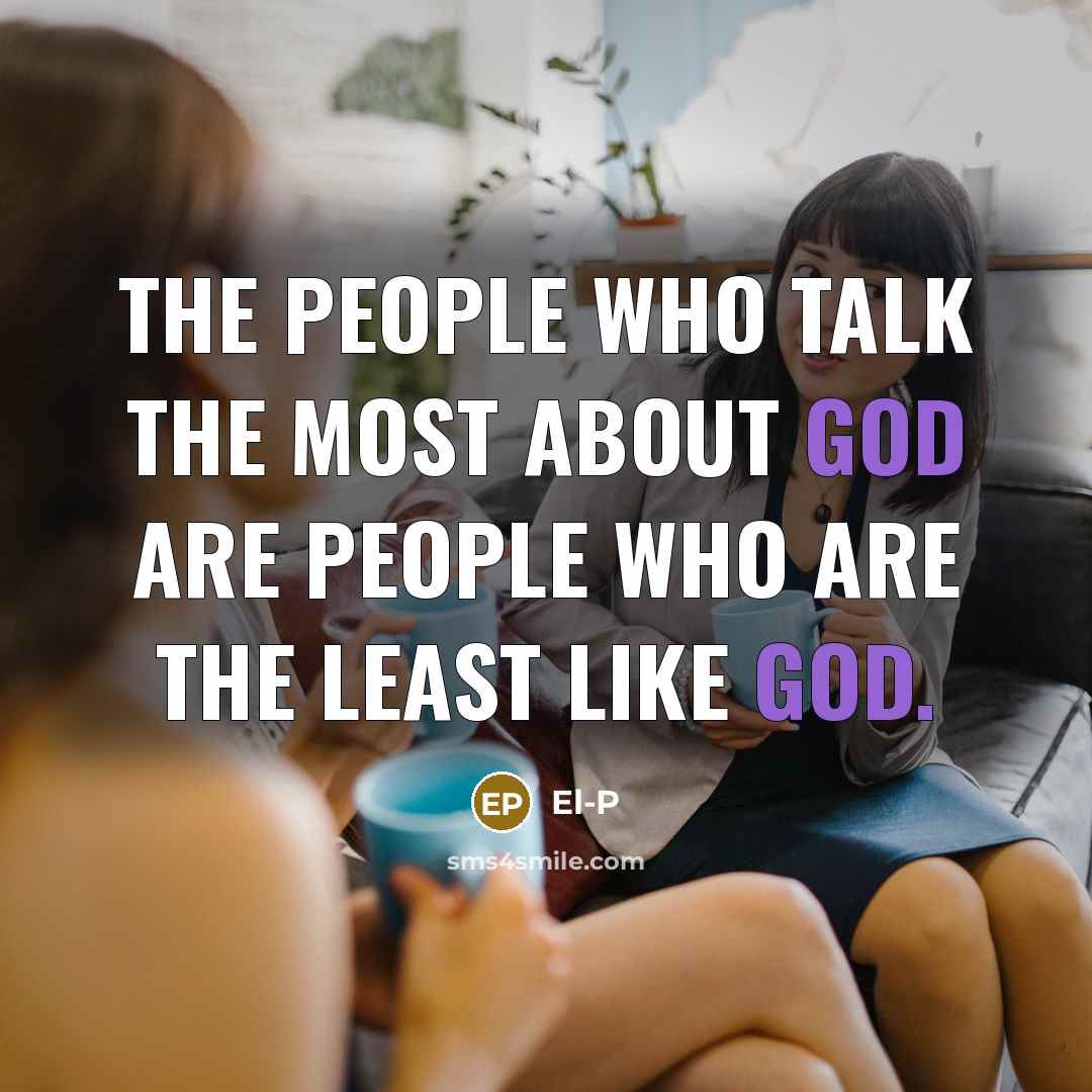 “The people who talk the most about God are people…” quote by El-P