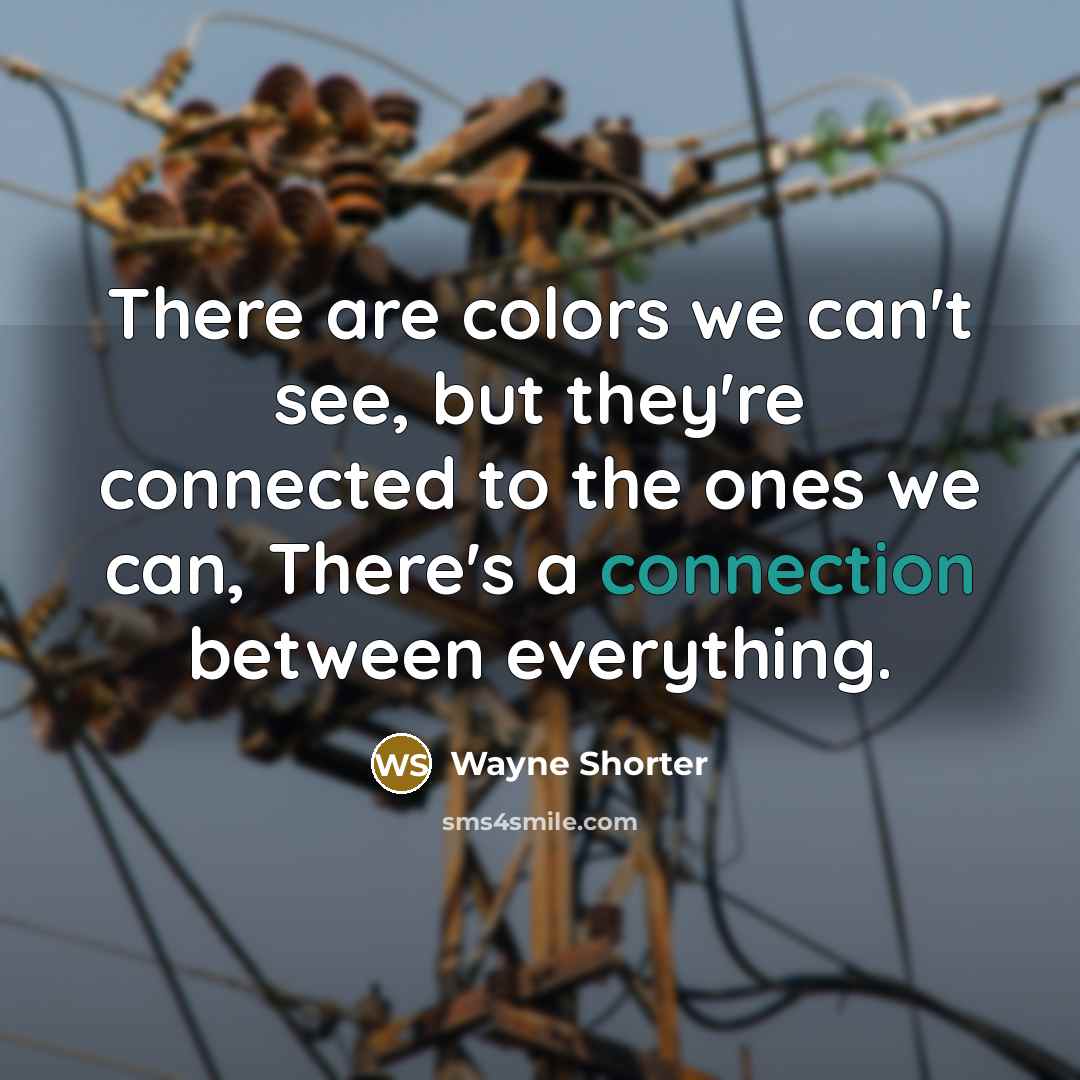 “There are colors we can't see, but they're connected to…” quote by Wayne Shorter