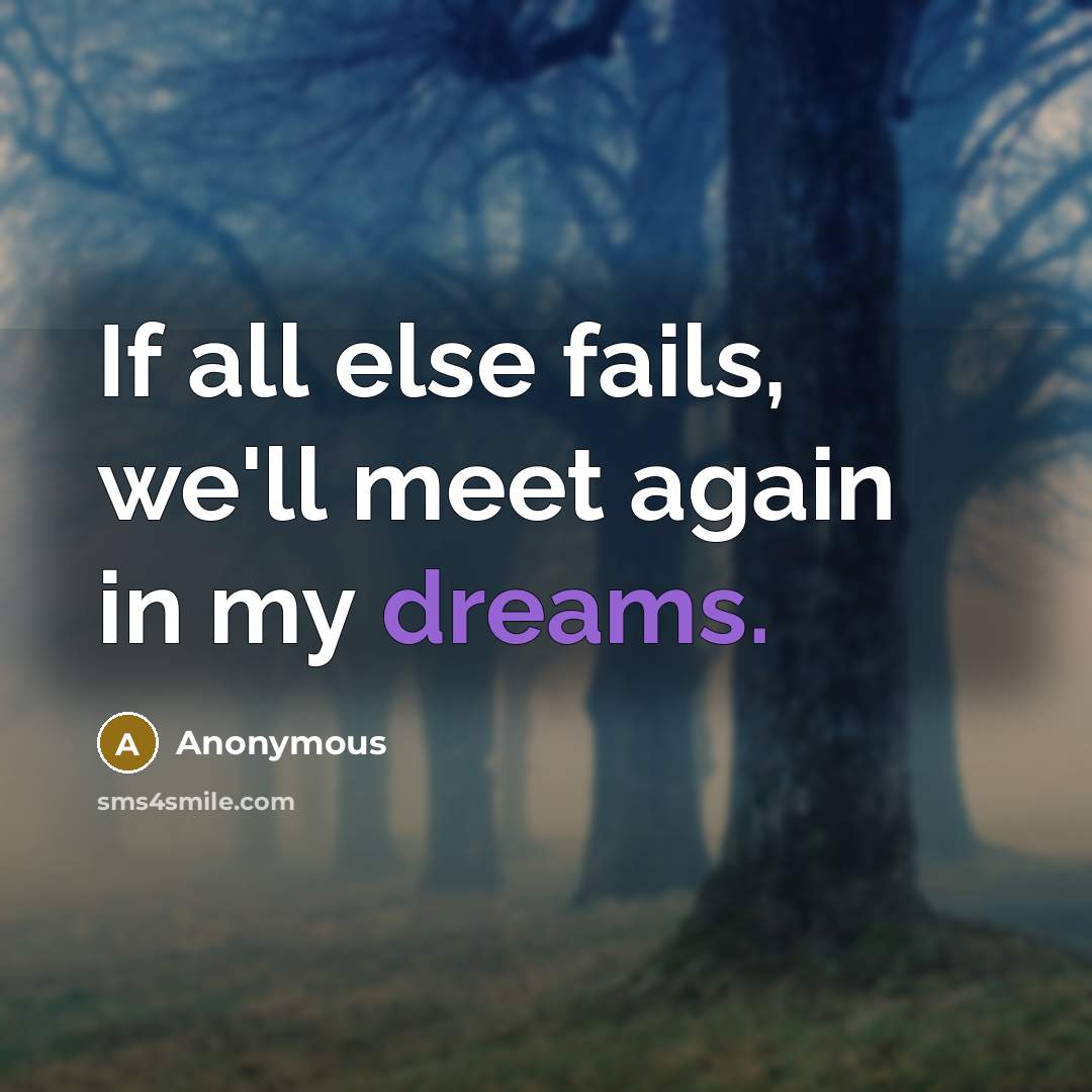 “If all else fails, we'll meet again in my dreams.…” quote by Anonymous