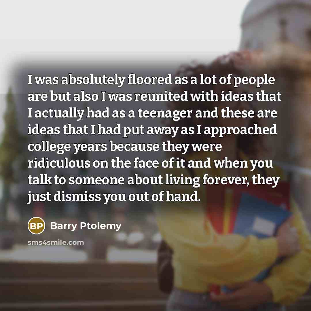 “I was absolutely floored as a lot of people are…” quote by Barry Ptolemy