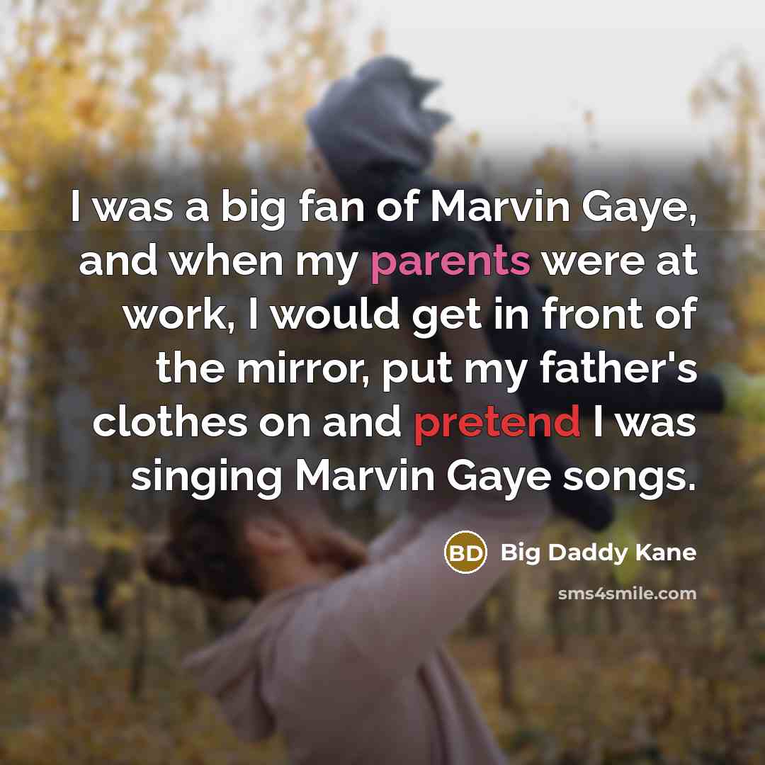 “I was a big fan of Marvin Gaye, and when…” quote by Big Daddy Kane