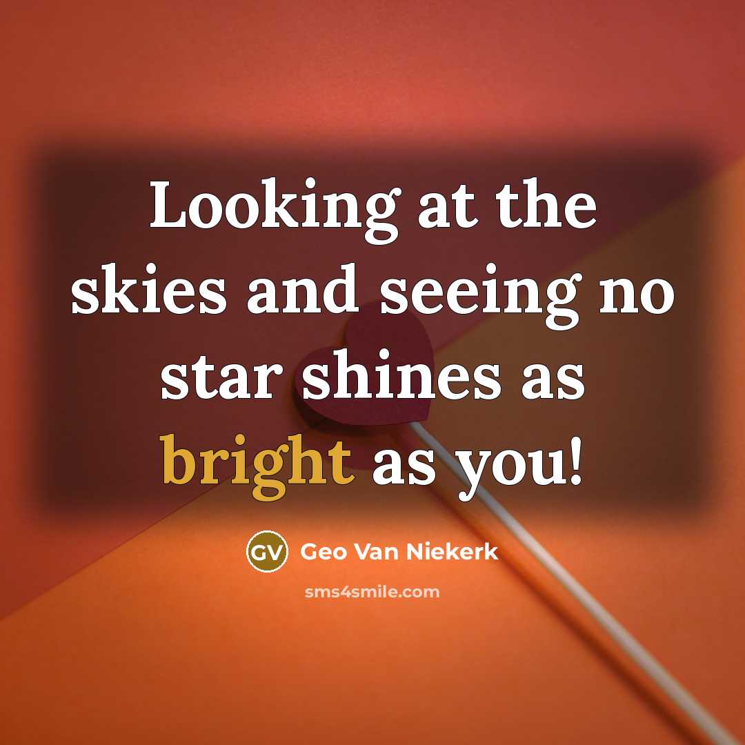 “Looking at the skies and seeing no star shines as…” quote by Geo Van Niekerk