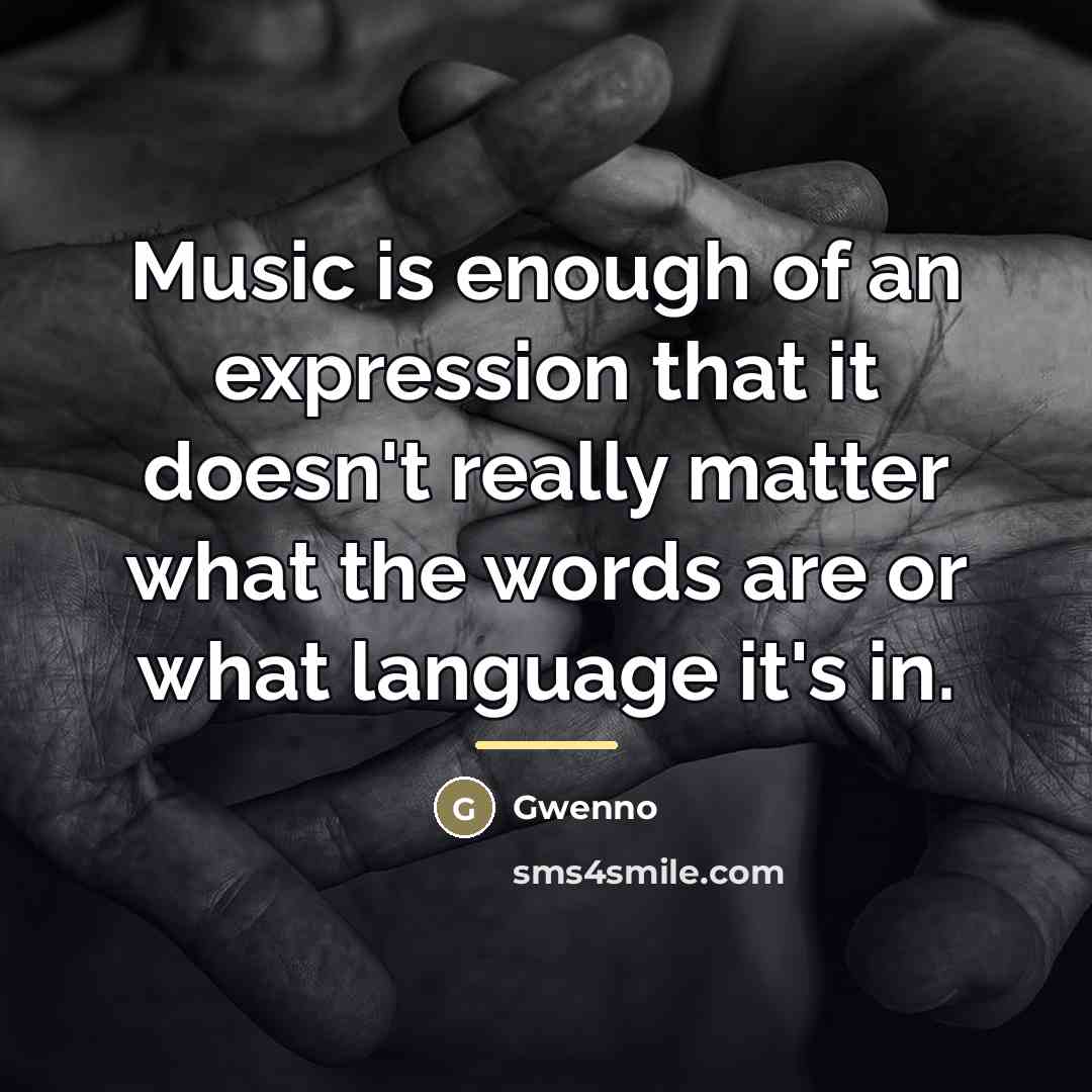 “Music is enough of an expression that it doesn't really…” quote by Gwenno