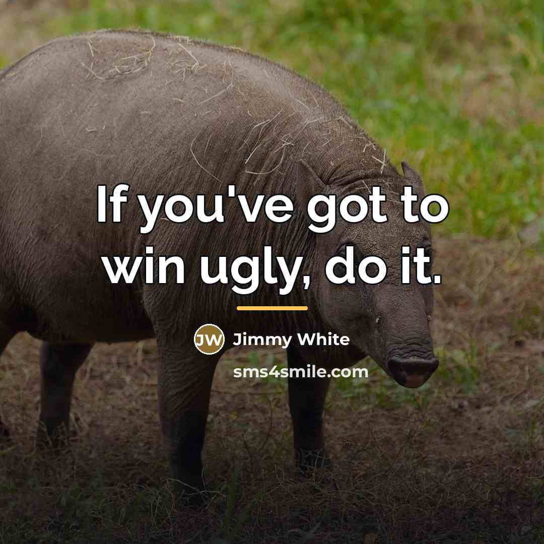 “If you've got to win ugly, do it.…” quote by Jimmy White