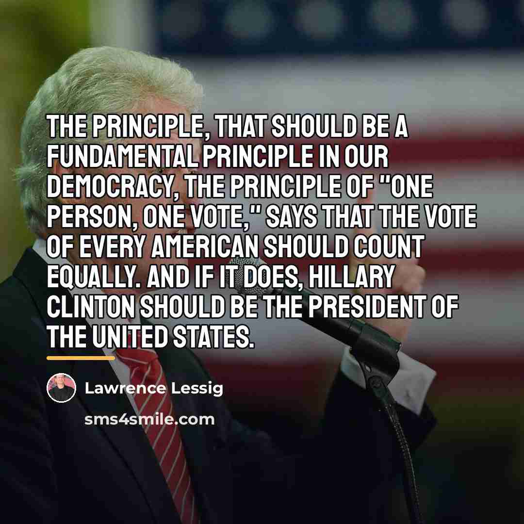 “The principle, that should be a fundamental principle in our…” quote by Lawrence Lessig