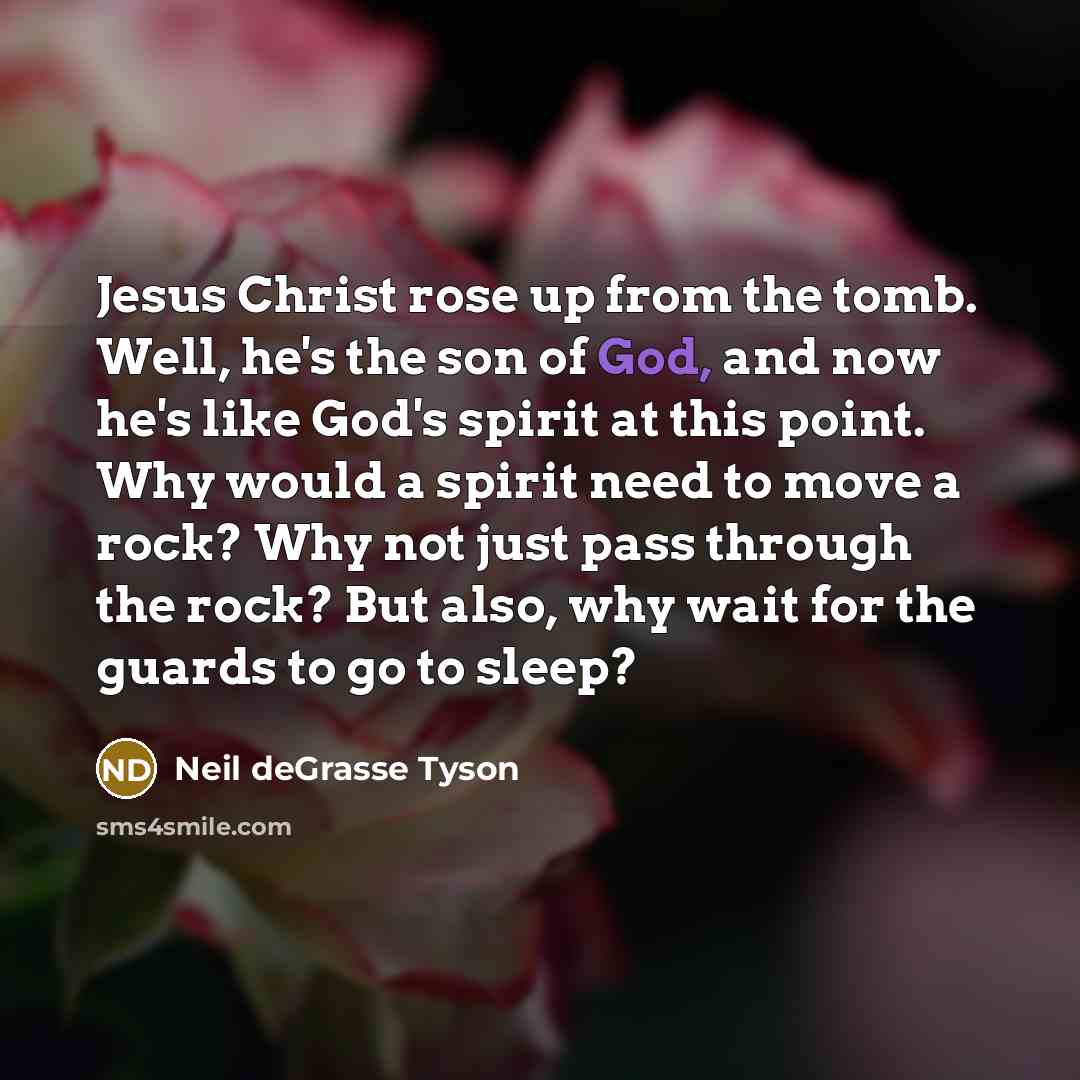 “Jesus Christ rose up from the tomb. Well, he's the…” quote by Neil deGrasse Tyson
