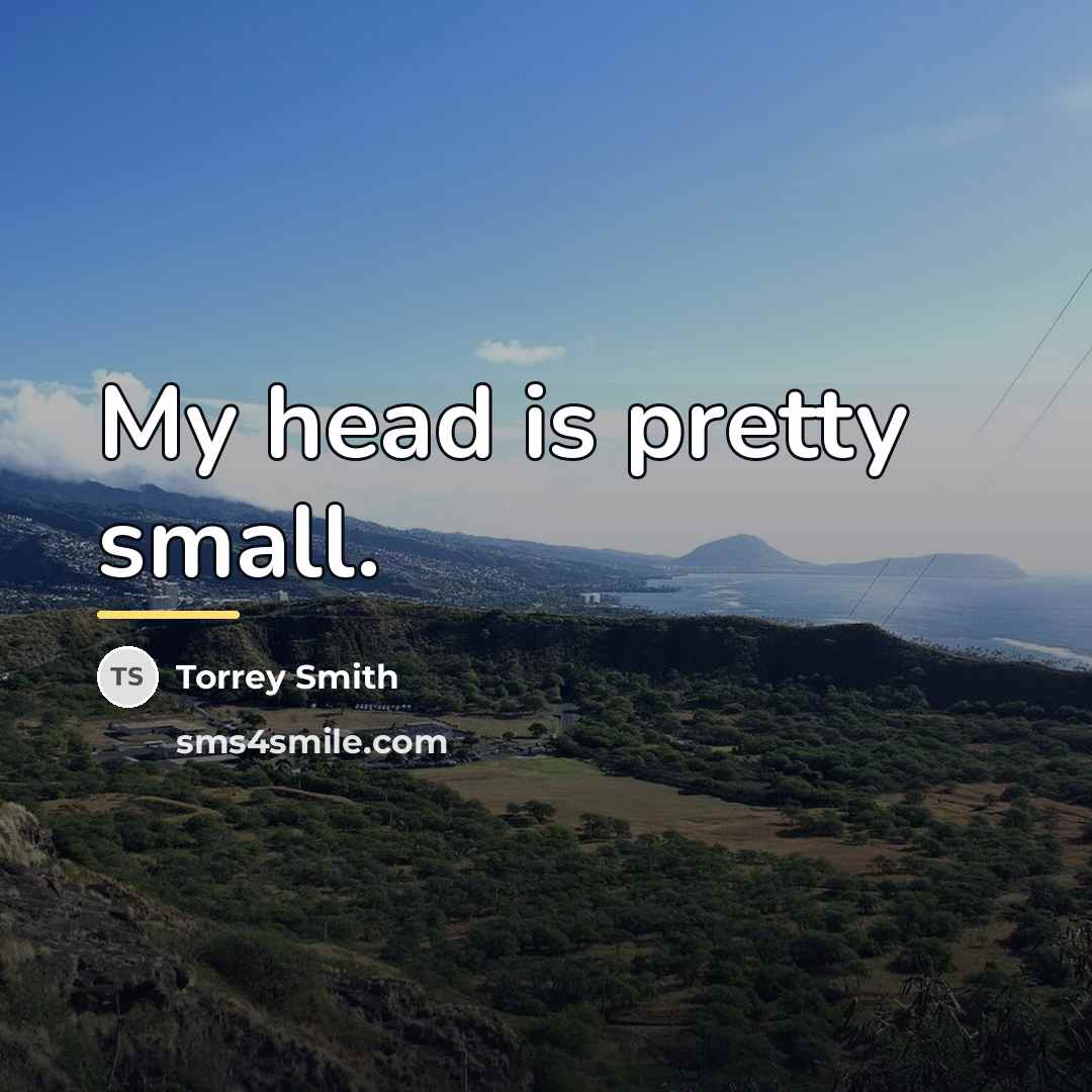 “My head is pretty small.…” quote by Torrey Smith