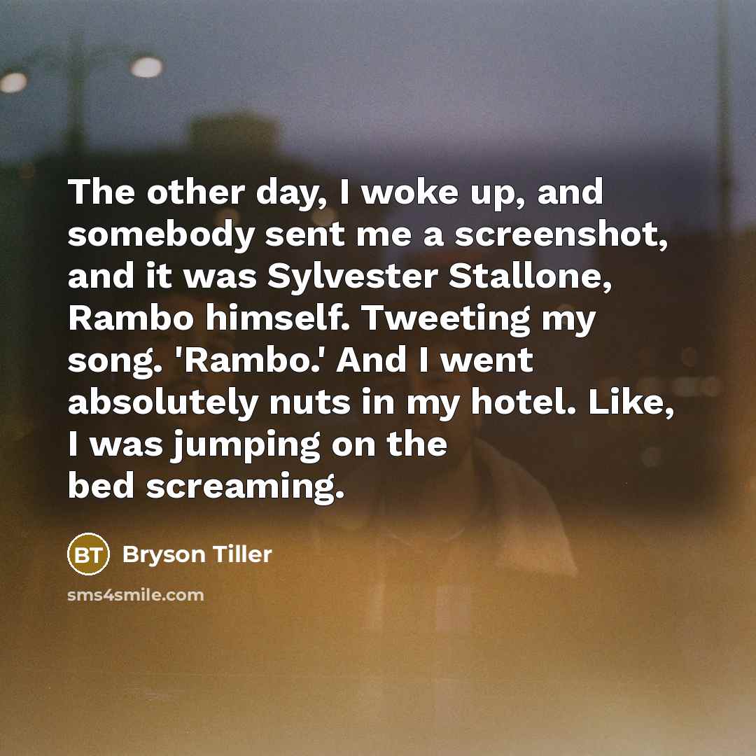“The other day, I woke up, and somebody sent me…” quote by Bryson Tiller