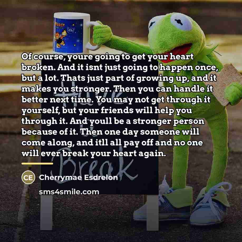 “Of course, youre going to get your heart broken. And…” quote by Cherrymae Esdrelon