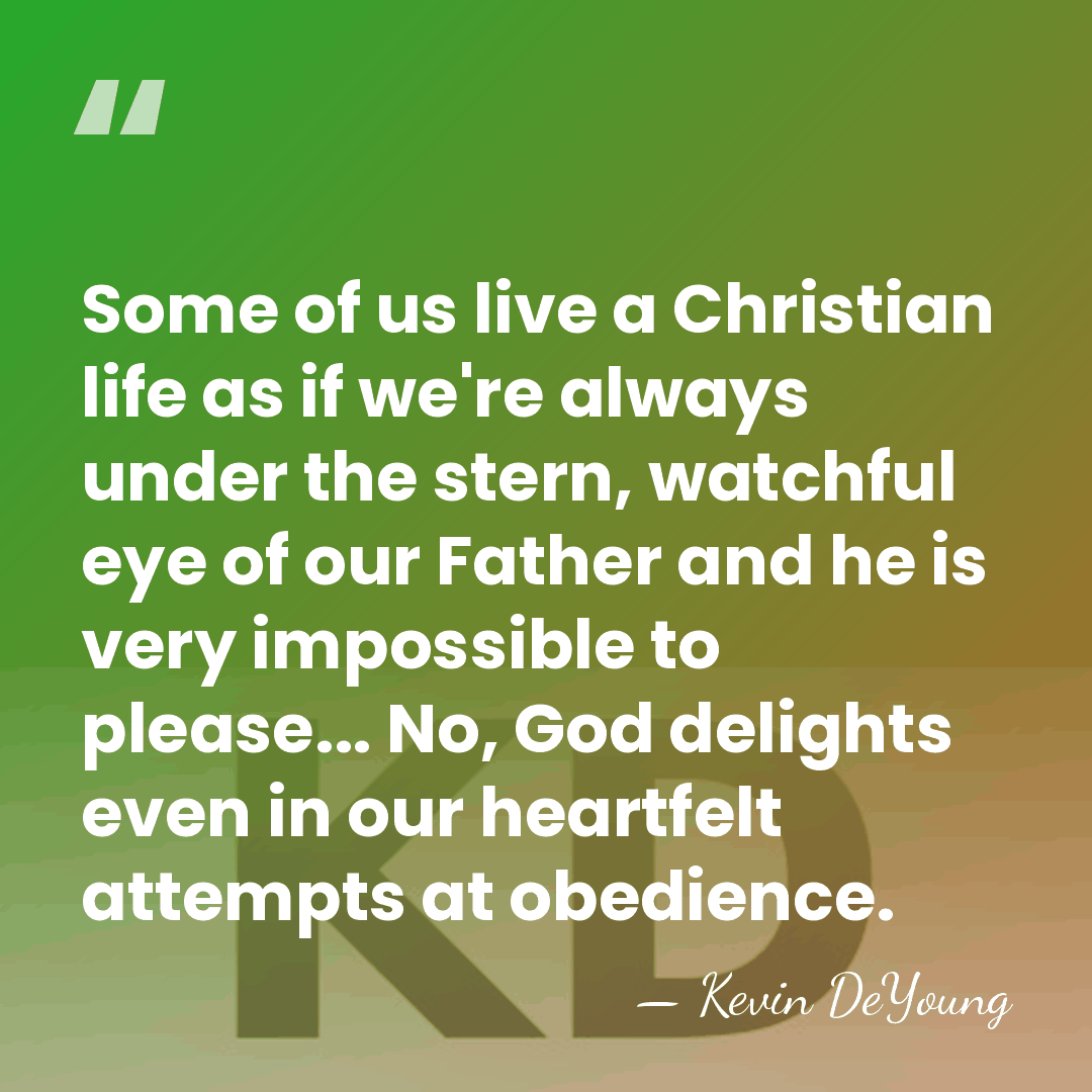 Some of us live a Christian life as if we're always under&hellip; - Kevin DeYoung