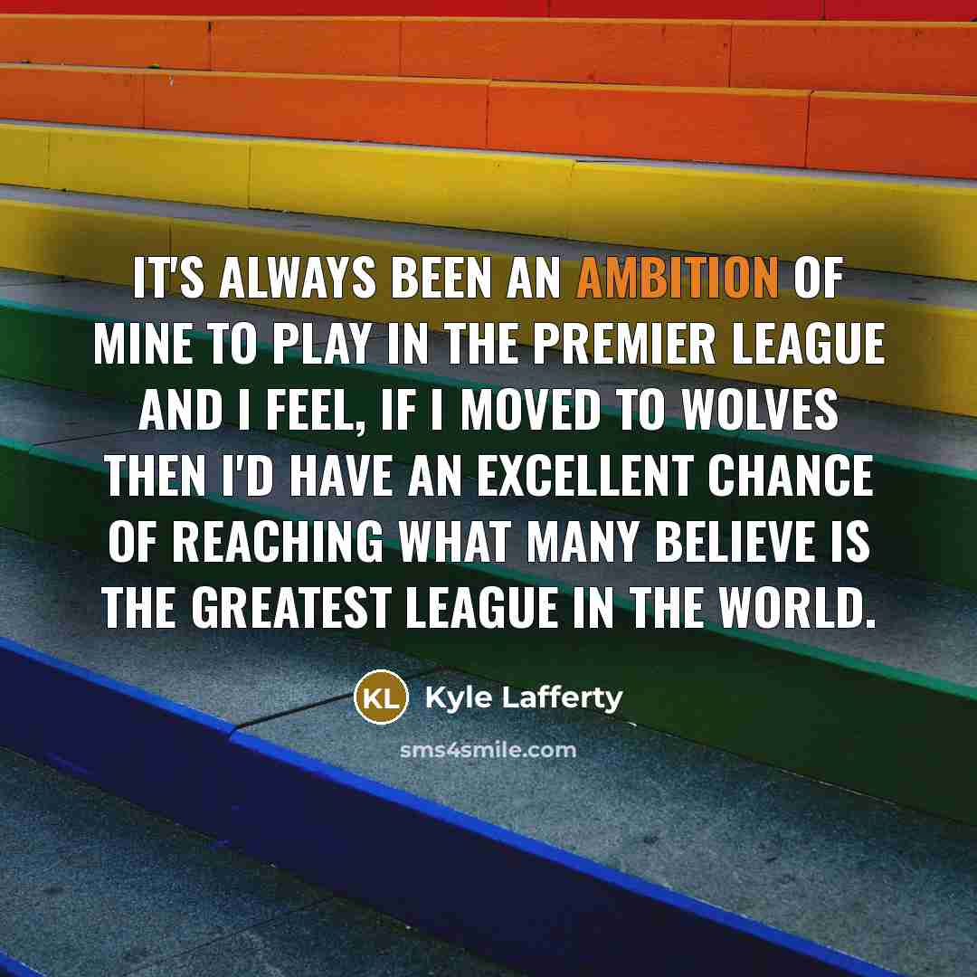 “It's always been an ambition of mine to play in…” quote by Kyle Lafferty