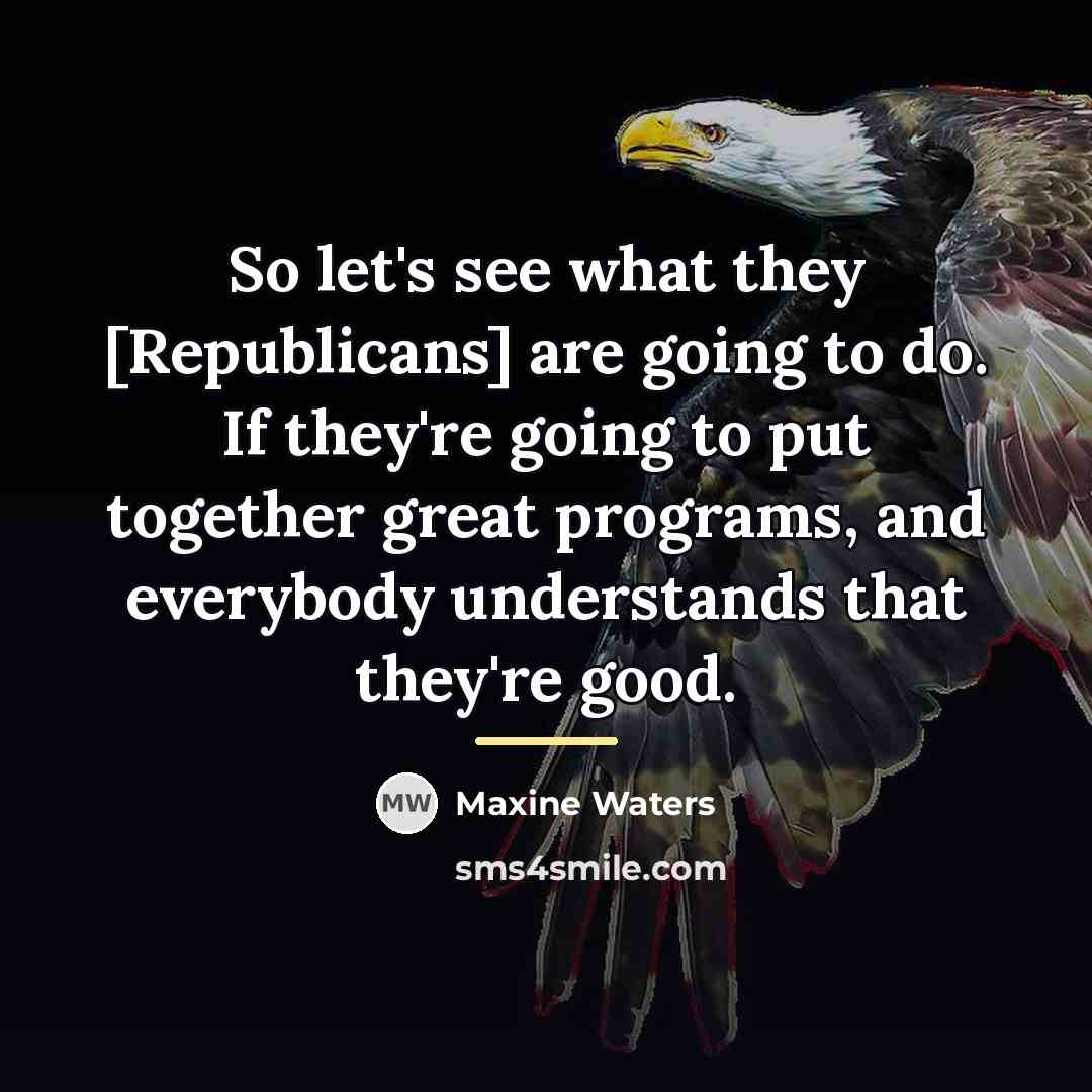 “So let's see what they [Republicans] are going to do.…” quote by Maxine Waters
