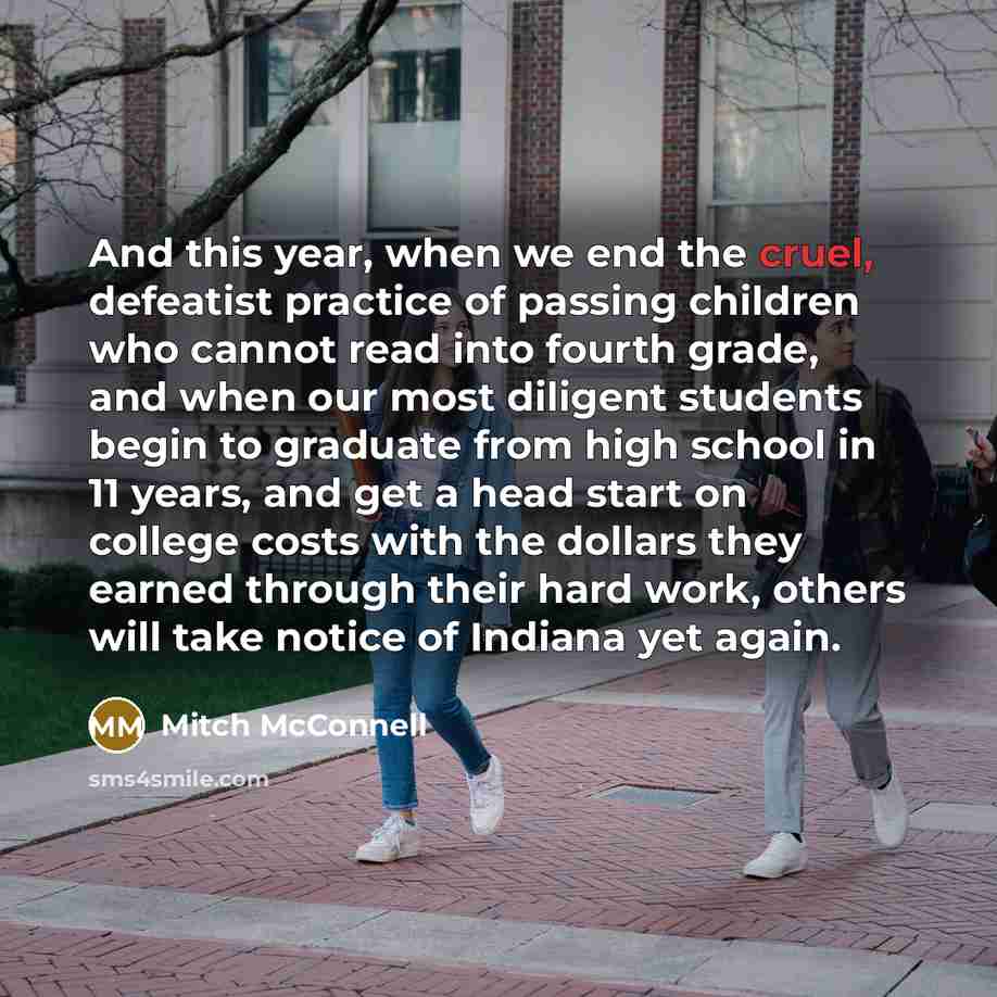 “And this year, when we end the cruel, defeatist practice…” quote by Mitch McConnell