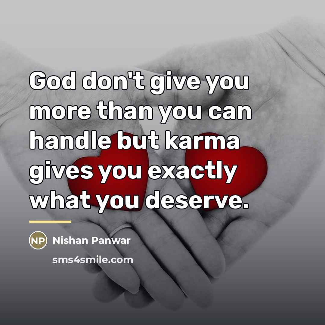 “God don't give you more than you can handle but…” quote by Nishan Panwar