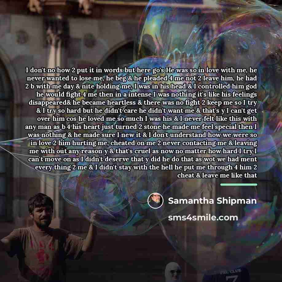“I don't no how 2 put it in words but…” quote by Samantha Shipman