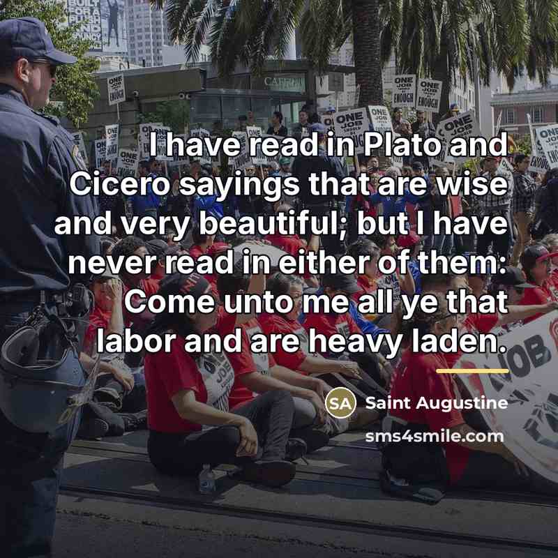“I have read in Plato and Cicero sayings that are…” quote by Saint Augustine