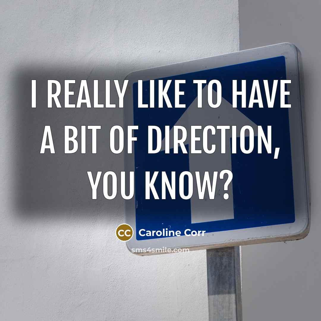 “I really like to have a bit of direction, you…” quote by Caroline Corr