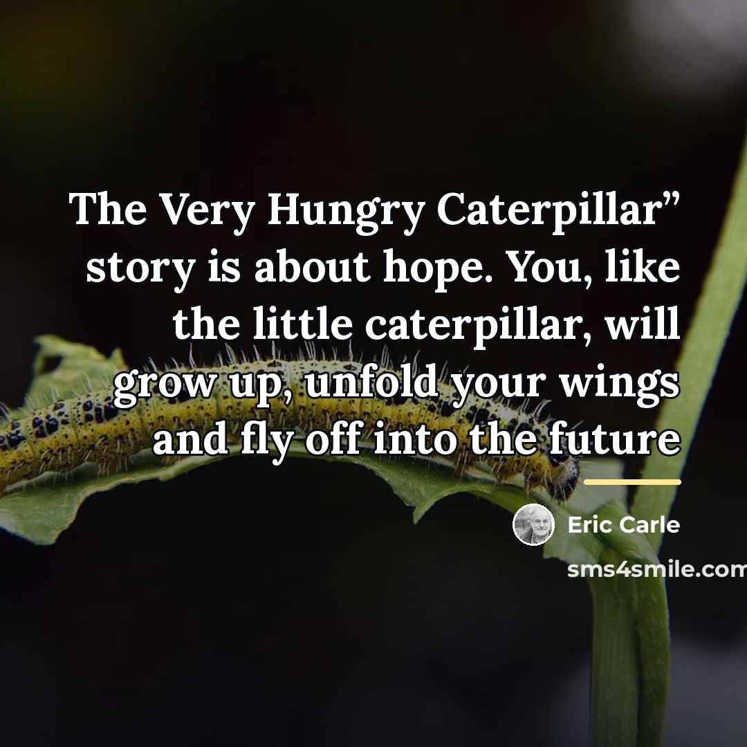 “The Very Hungry Caterpillar” story is about hope. You, like…” quote by Eric Carle
