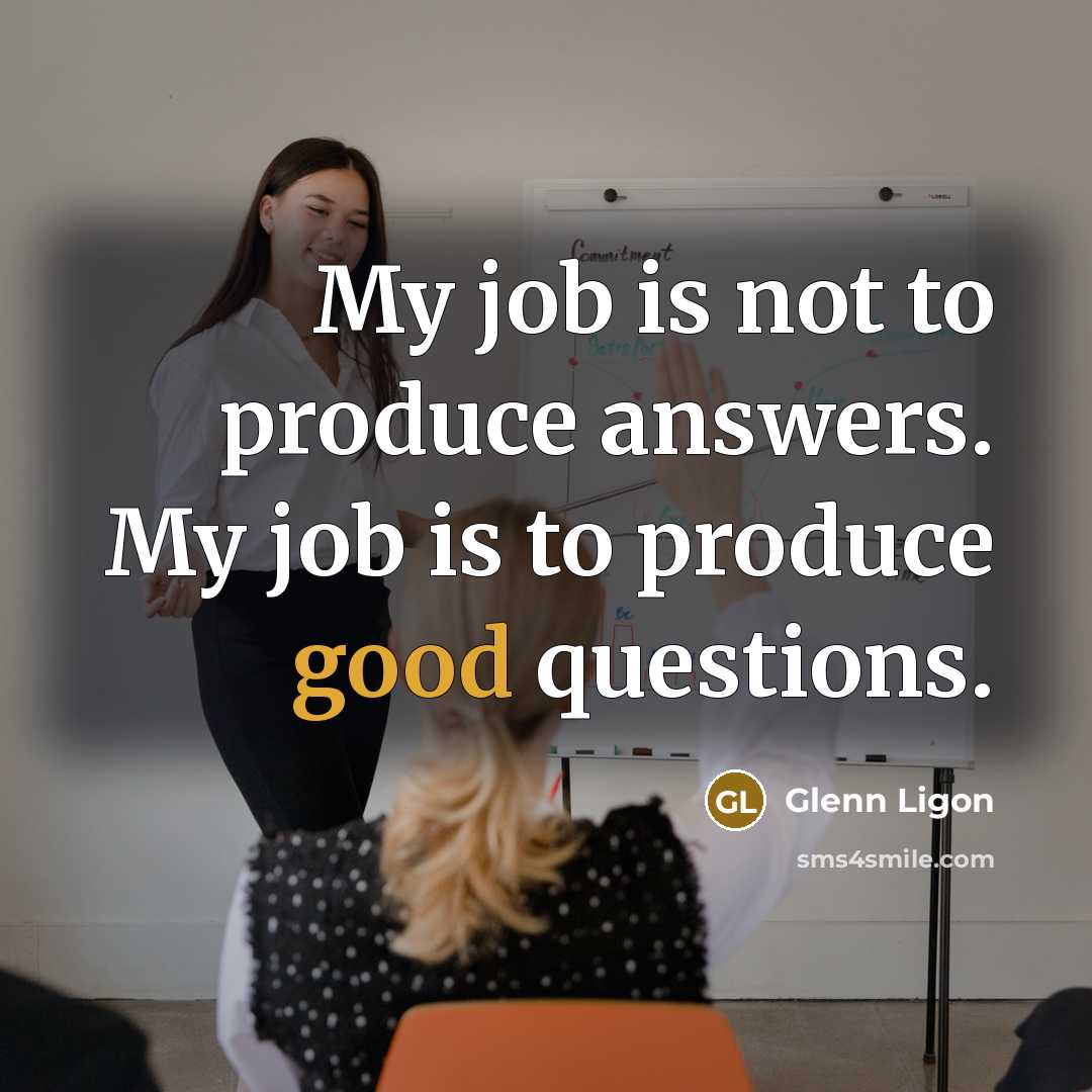 “My job is not to produce answers. My job is…” quote by Glenn Ligon