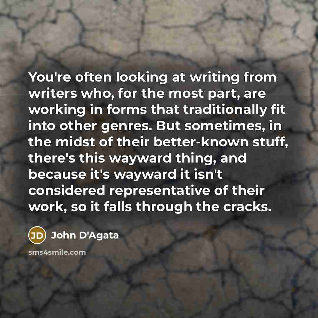 “You're often looking at writing from writers who, for the…” quote by John D'Agata
